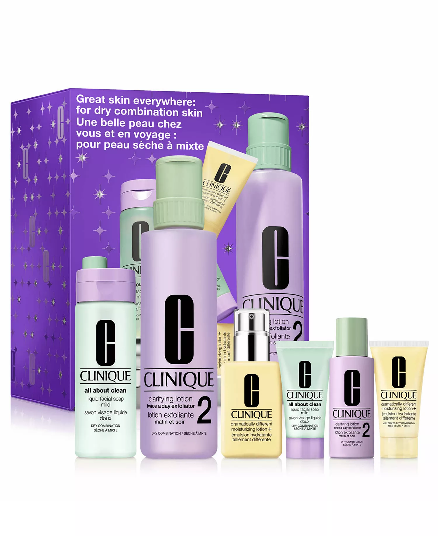 Clinique Great Skin Everywhere Skincare Gift Set for Dry Combination Skin