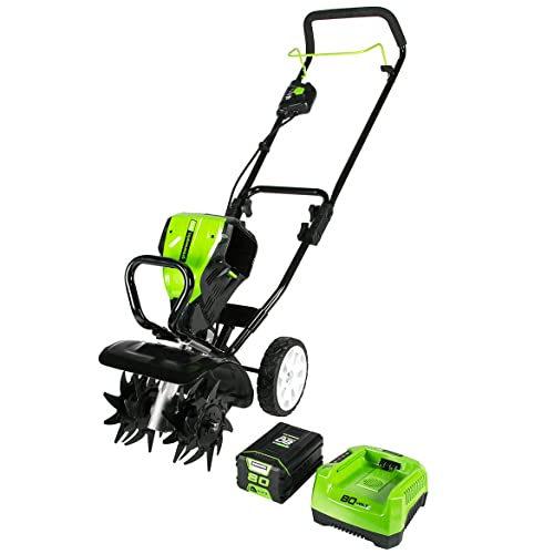Greenworks Pro 80V Cultivator with Battery & Charger
