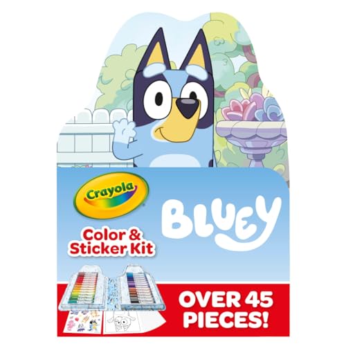 Crayola Bluey Art Kit: 45pcs Coloring Book & Stickers, 4+