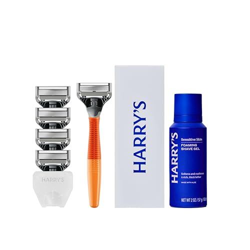 Harry’s Men’s Shaving Kit: Razor, 5 Blades, Gel, Cover