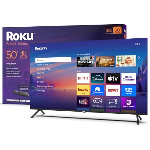 Roku 50″ 4K HDR TV 2025 with Voice Remote