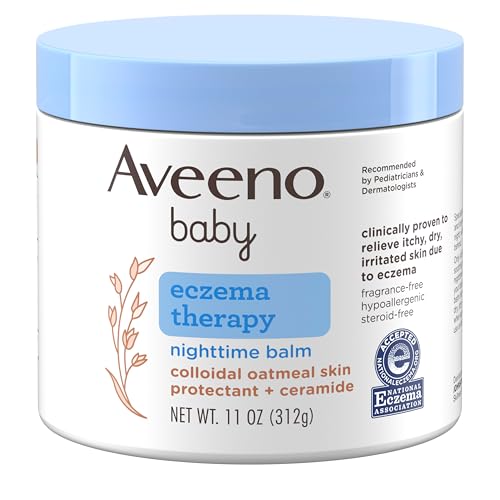 Aveeno Baby Eczema Night Balm, Moisturizing, Hypoallergenic, 11oz