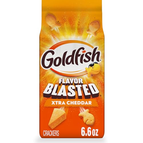 Goldfish Flavor Blasted Xtra Cheddar Crackers, 6.6 oz Bag