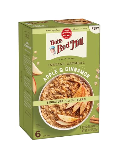 Bob’s Red Mill Apple Cinnamon Instant Oatmeal, 6 Pack, Gluten-Free