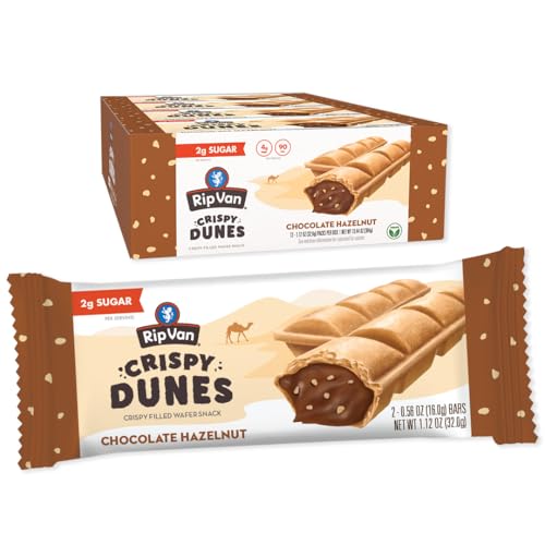 Rip Van Vegan Chocolate Hazelnut Wafer Sticks – 90 Calories, 12 Pack