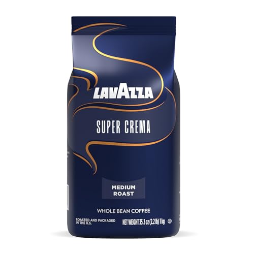Lavazza Super Crema Medium Espresso, 2.2 lb Whole Beans