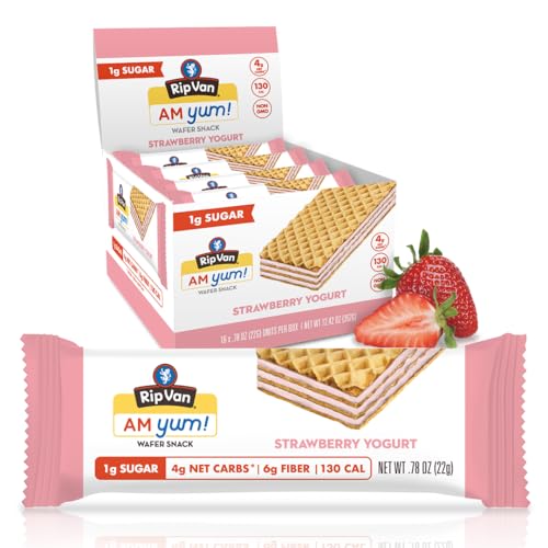 Rip Van Strawberry Yogurt Snacks – Keto, Low Carb & Sugar, 16ct