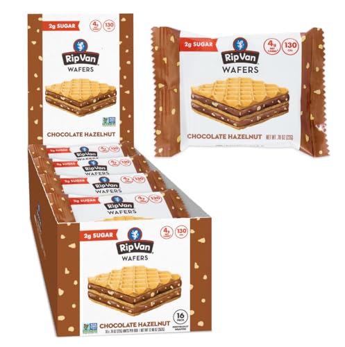 Rip Van Keto Hazelnut Wafer Cookies, 16 Count, Low Carb & Sugar