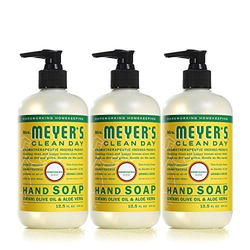 MRS. MEYER’S Honeysuckle Hand Soap, Essential Oils, 12.5 fl. oz, 3-Pack