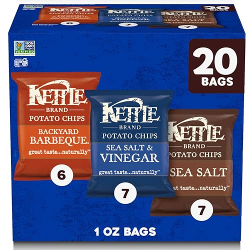 Kettle Brand Potato Chips Variety Pack, 1 Oz, 20 Count