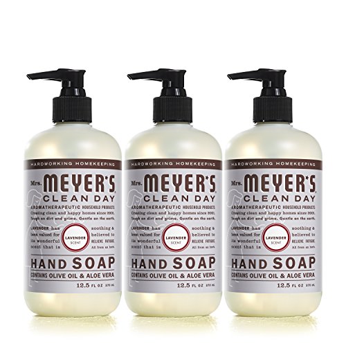 MRS. MEYER’S Lavender Hand Soap, Essential Oils, 12.5 oz, 3-Pack