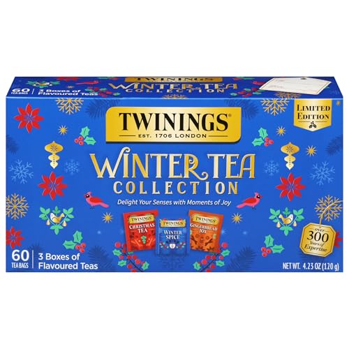 Twinings Winter Tea Collection, Holiday Gift Box, 60 Teabags