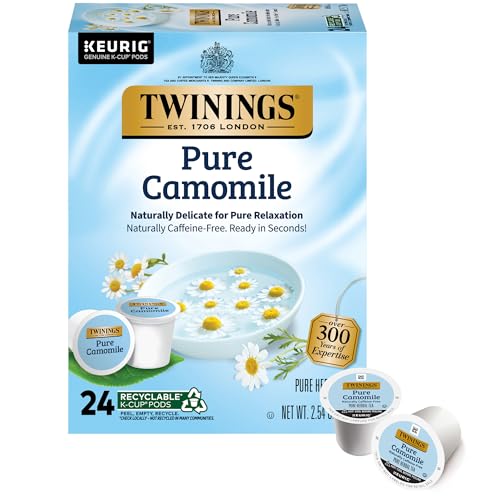 Twinings Camomile Herbal Tea K-Cups, 24 Count, Caffeine-Free