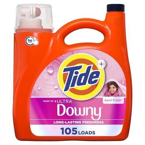 Tide Plus Downy Liquid Detergent, April Fresh, 148 fl oz