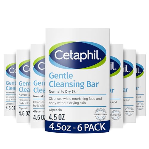 Cetaphil Gentle Cleansing Bar 4.5oz, Pack of 6
