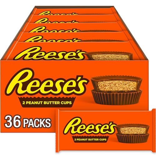 REESE’S Milk Chocolate Peanut Butter Cups, 1.5 oz, 36 Pack