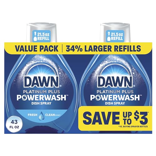 Dawn Powerwash Dish Spray & Refill, 2×21.5 Fl Oz