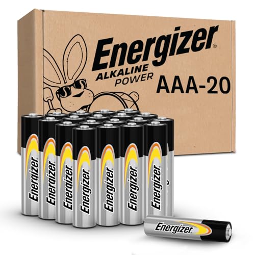 Energizer AAA Alkaline Batteries, 20 Pack, Long-Lasting