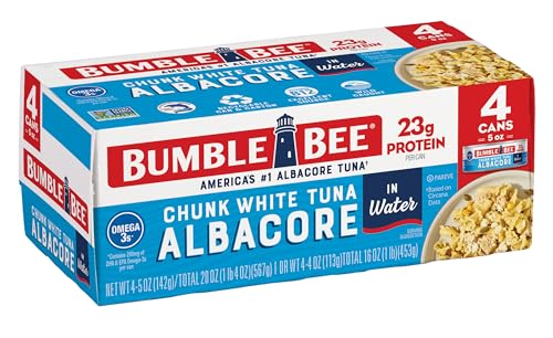 Bumble Bee Albacore Tuna, 5 oz, Pack of 4 – Non-GMO, Gluten Free
