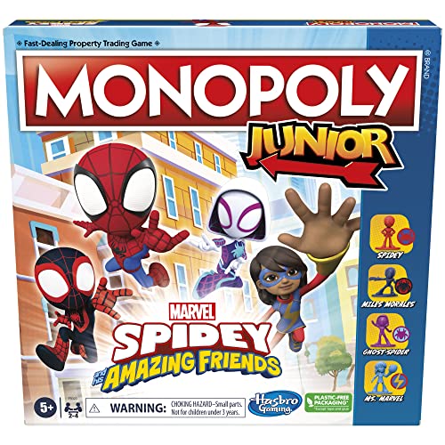 Monopoly Junior: Marvel Spidey Edition Board Game for Kids