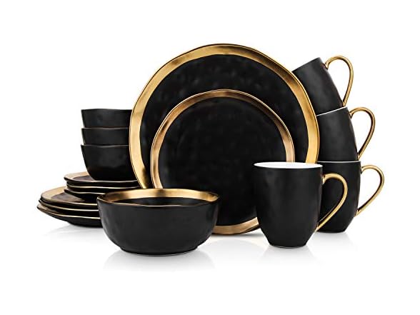 Stone Lain Florian Modern Porcelain 16 Piece Dinnerware Set