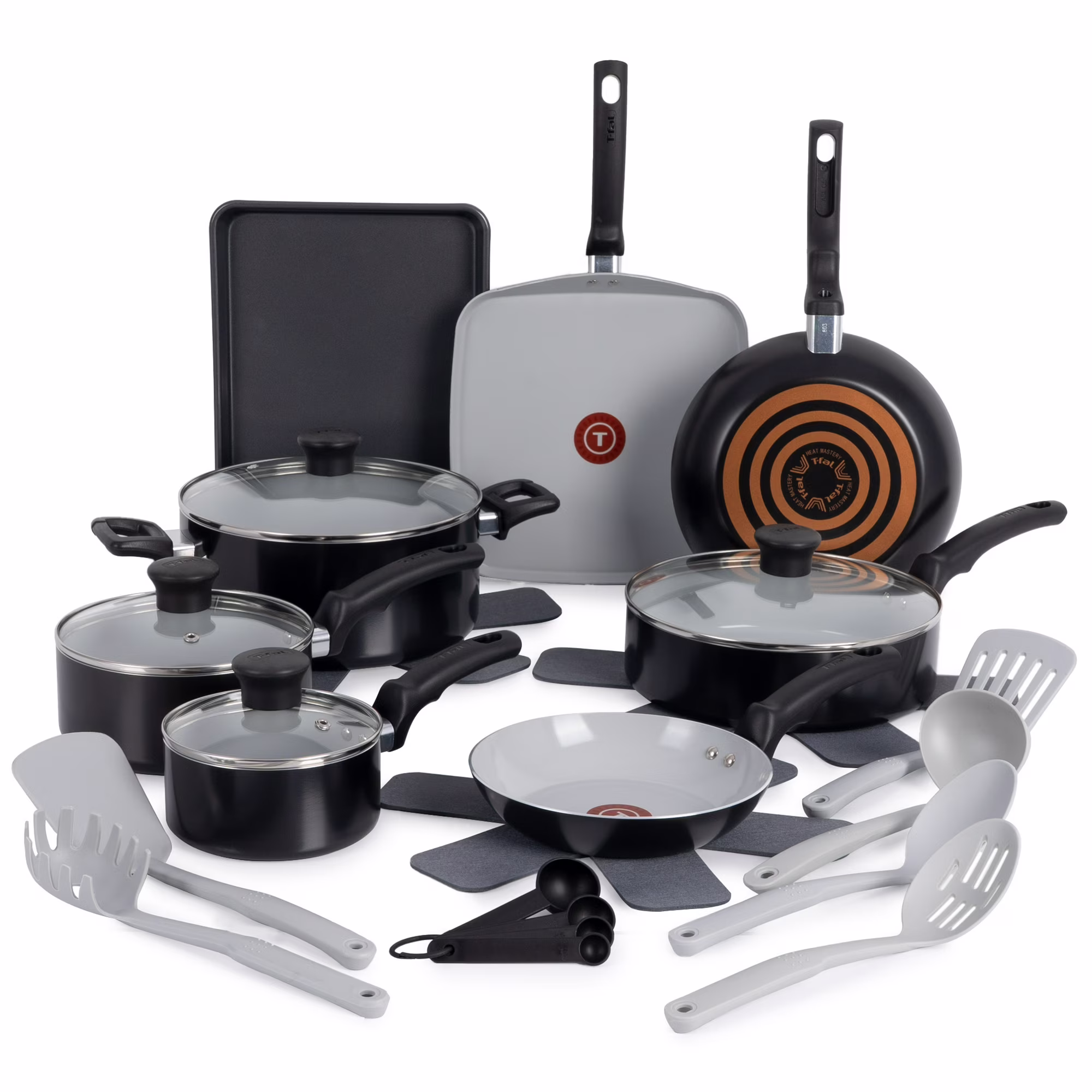 T fal Kitchen Solutions Ceramic 22 Piece Cookware Set