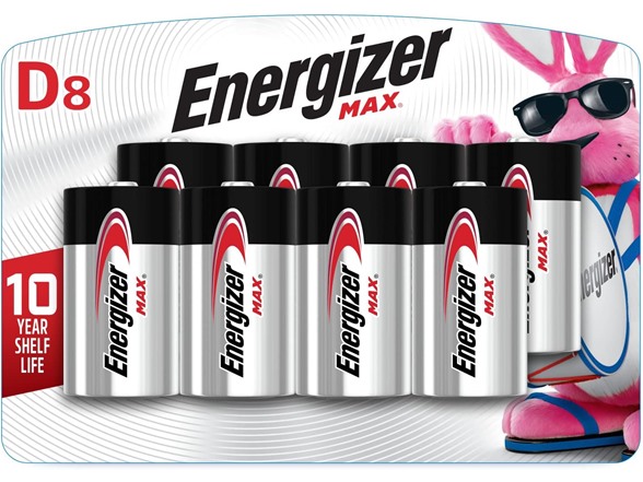 Energizer MAX D Batteries 8 Pack D Cell Alkaline Batteries