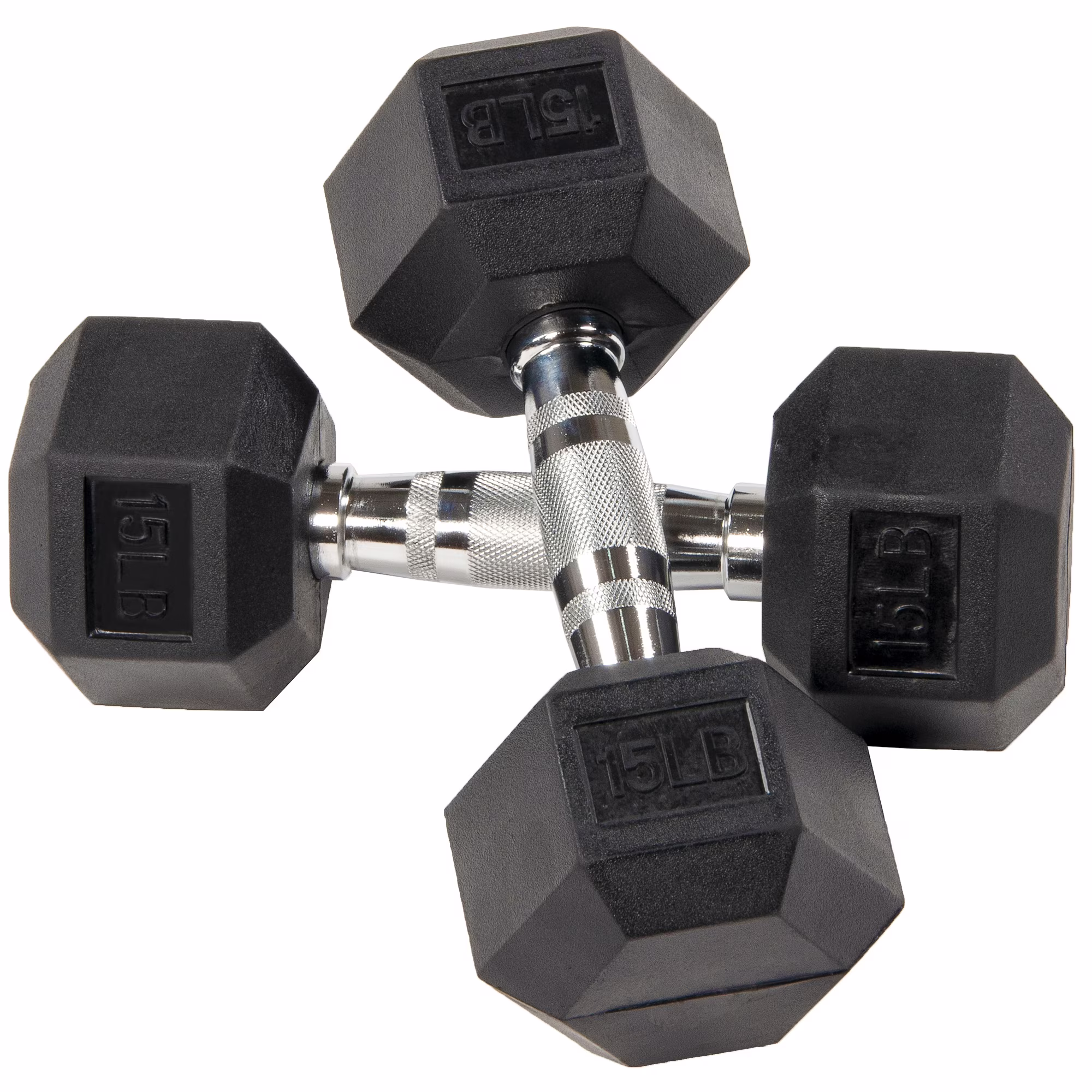 BalanceFrom Rubber Encased Hex Dumbbells