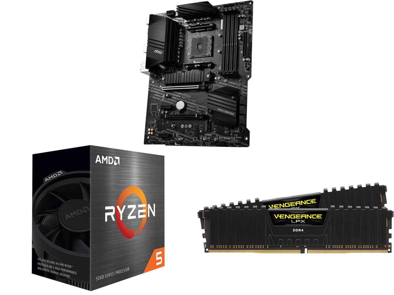 Motherboard CPU Memory Combo MSI B550-A PRO Bundle