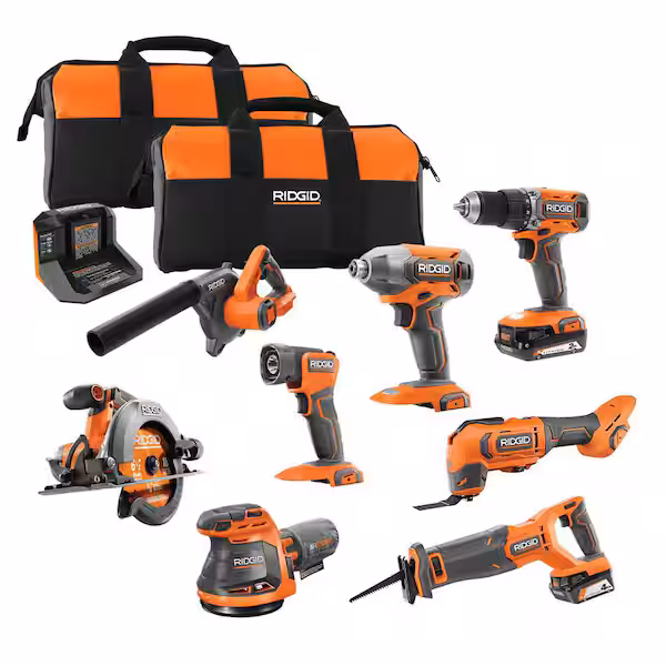 Cordless 8-Tool Combo Kit with 2.0 Ah Battery