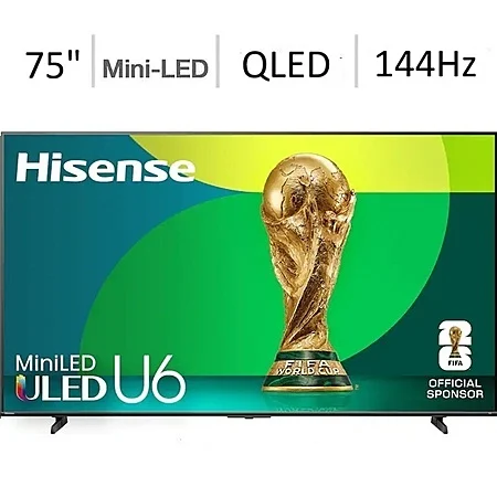 Costco Members: 75 Hisense U65QF Series 144Hz 4K UHD Mini LED Smart TV