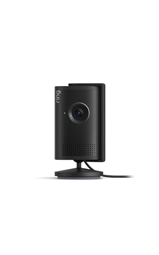 Ring Indoor Cam Plus, 2K Video, 4x Zoom, Low-Light, Black