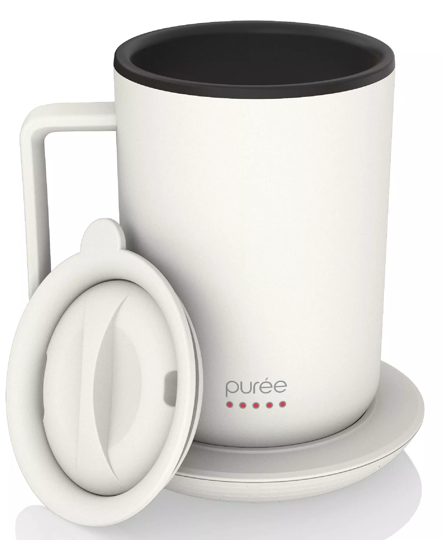 Tzumi Puree Warming Coffee Mug, 12 oz. Stainless Steel Coffee Mug