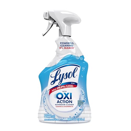 LYSOL OXI Bathroom Cleaner, Bleach-Free, Spring Breeze, 32oz