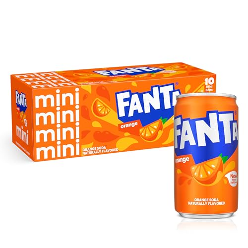 Fanta Orange Soda, 7.5 oz Cans, Pack of 10