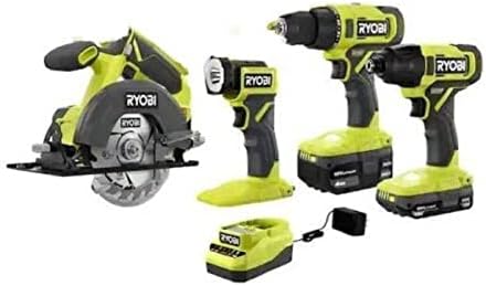 RYOBI ONE+ 18V Cordless 4-Tool Combo Kit with 1.5 Ah Battery