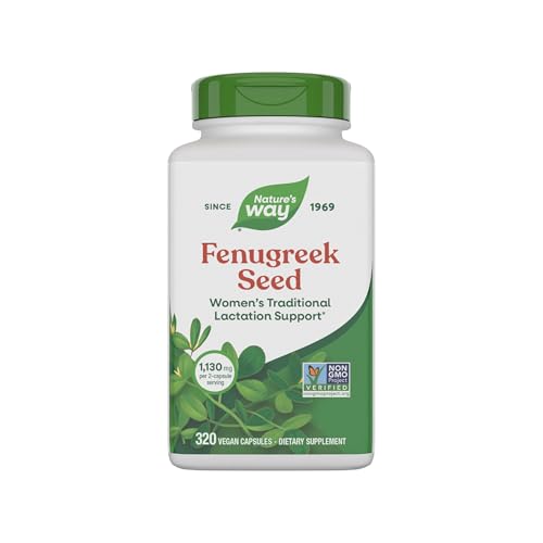 Nature’s Way Fenugreek Supplement, Vegan, 320 Capsules