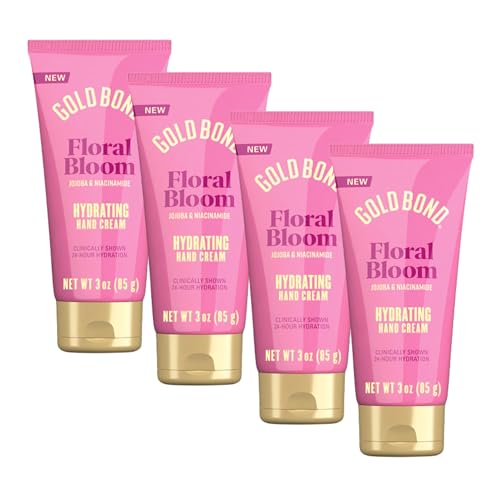 Gold Bond Floral Bloom Hand Cream, Hydrating, 3 oz, 4 Pack