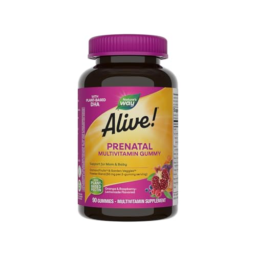 Alive! Prenatal Gummy Vitamins with DHA, 90 Count