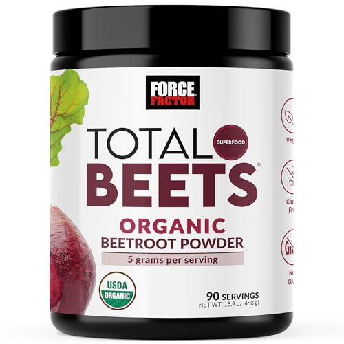 Force Factor Total Beets Organic Beetroot Powder, 90 Servings
