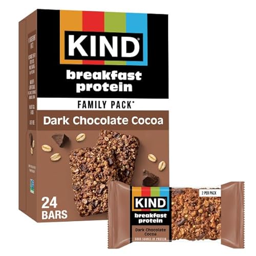 KIND Dark Chocolate Cocoa Protein Snacks, Gluten Free, 12ct Pack