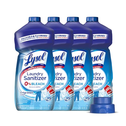 Lysol Laundry Sanitizer, Crisp Linen, 40oz, 4-Pack