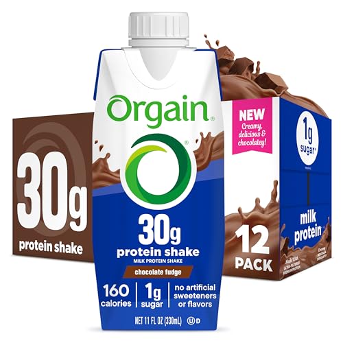 Orgain Chocolate Fudge Protein Shake, 30g, Keto, 11oz, 12-Pack