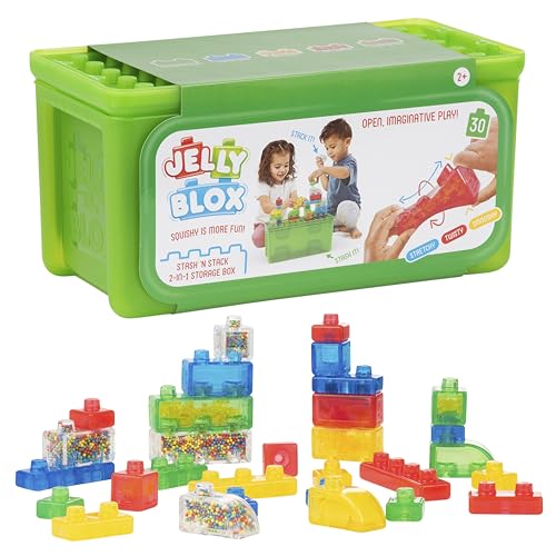 Jelly Blox Stash ‘N Stack Storage Case with 30 Blocks