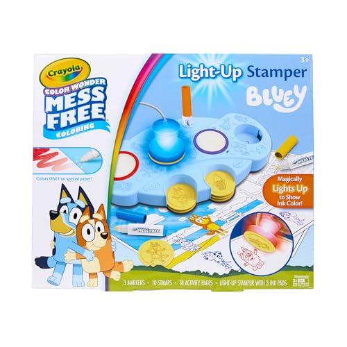 Crayola Bluey Light Up Stamper Mess-Free Art Set