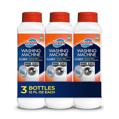 Glisten Washing Machine Cleaner, Odor & Buildup Remover, 3-Pack