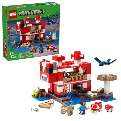LEGO Minecraft Mooshroom House Playset for Kids Ages 8+