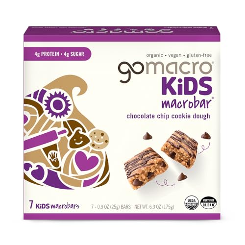 GoMacro Kids Vegan Snack Bars – Chocolate Chip (7 Pack)