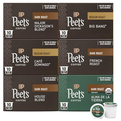 Peet’s Coffee K-Cup Pods Variety Pack, 60 Count