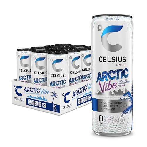 CELSIUS ARCTIC VIBE Sugar-Free Berry Energy Drink, 12-Pack